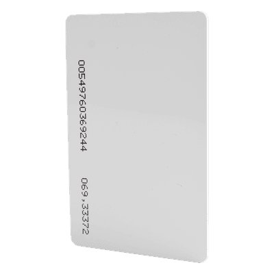 Tarjeta de Proximidad / Formato ISO Delgada / 26 Bits / 125 kHz / Rango -35 a 65 °C / Impresión Doble Cara