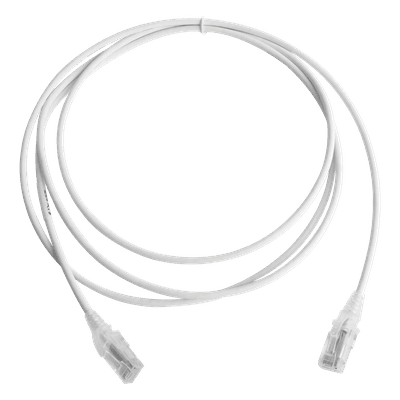 Patch Cord Cat6 UTP / 28AWG / 4.0mm / 7 Pies (2.1m) / CM-LS0H / Blanco / Bulk