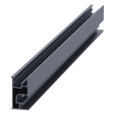 Riel 7 4200mm aluminio anodizado para montaje de módulos fotovoltaicos