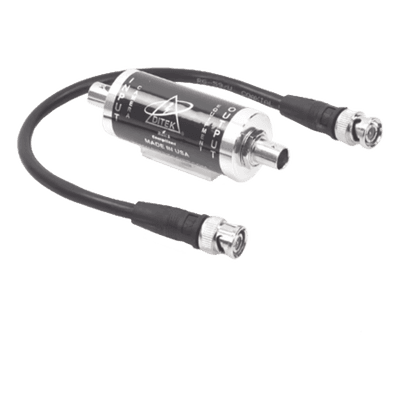 Protector Coaxial BNC / 20,000 A / 75 Ohms / 0-10 MHz / 3.58 x 1.1 pulgadas / -40°F a 158°F