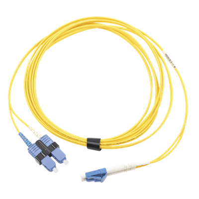 Jumper de Fibra Óptica Monomodo / LC/UPC-SC/UPC Duplex / OS2 / OFNR / 10 m (32.81 ft) / Amarillo