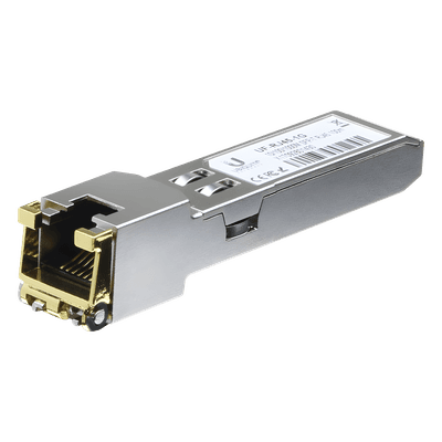 UFiber Módulo Ethernet RJ45 a SFP+ 1/10 Gbps, distancia hasta 100 m (1 Gbps) o 30 m (10 Gbps)