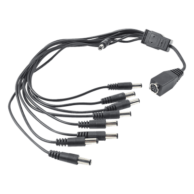 Cable de alimentación multivía / 9 vías / 8 cámaras TurboHD / 12 VCC / 500 mA por canal / Conector plug 3.5 mm