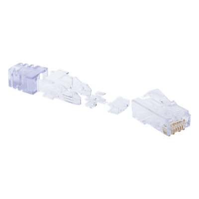 Plug RJ45 / Cat6 / 8P8C / 23-24 AWG / 50μin Oro / 2500 Ciclos / -10 a 60°C / 100 Piezas