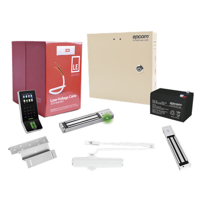 KIT D/ACCESO Y ASIST C/LECT BIOMETRICO INCLUYE  "Incluye bobina de cable Gratis"