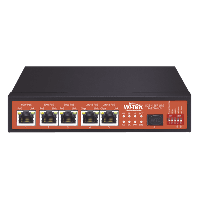 Controlador Solar de 5A con Switch PoE /  1 Puertos Gigabit PoE 802.3 bt / 2puertos PoE 802.3 af/at con 2 Puertos PoE Pasivo 24 Vcc / 1 Puerto SFP / No administrable
