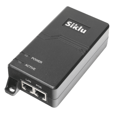 Inyector PoE Pasivo, 1 Gbps, 60 W, 55 Vcc, 100-240 Vca, Cable CA 