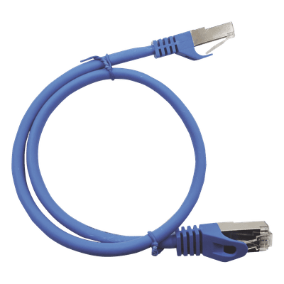 Patch Cord / Cat6A / 10G / Blindado / 0.5m (1.64 ft) / Azul