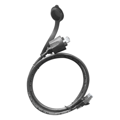 Cable de Parcheo Industrial Cat6 Blindado (FTP) con protección contra agua (IP67) en un extremo, 1 metro