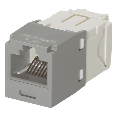 Módulo Jack RJ45 / Cat 6 / 8P8C / Terminación TG Sin Impacto / 2500 Ciclos / Gris