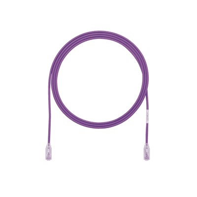 Cable de Parcheo / UTP Cat6 / 28AWG Diámetro Reducido / 0.3 m (1 pie) / Violeta