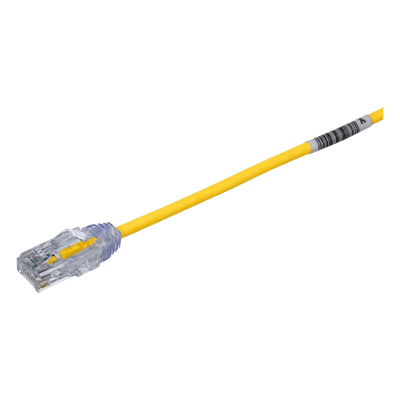 Cable de Parcheo UTP Cat6 / 28AWG Diámetro Reducido / 6.1 m (20 pies) / Amarillo / CM/LSZH / PoE++
