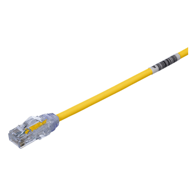 Cable de Parcheo UTP Cat6A / 28AWG / CM-LSZH / 0.3 m (1 pie) / Amarillo