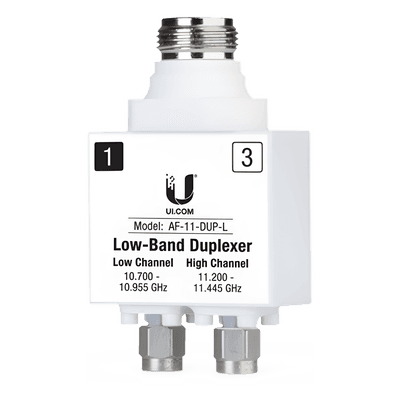 Duplexer / Banda Baja 11 GHz / 10.700-10.955 GHz y 11.200-11.445 GHz / 35.1-35.9 ft y 36.7-37.5 ft
