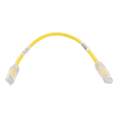 Cable de Parcheo UTP Cat6 / 24 AWG / CM / 0.3 m (1 pie) / Amarillo