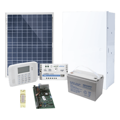 Kit de alarma / Panel VISTA-48LA / Alimentación solar / Teclado con receptor inalámbrico / 3 particiones