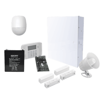 Kit de alarma cableada / panel de 8 zonas + 40 inalámbricas / 3 particiones / AlarmNet IP y celular / Total Connect 2.0