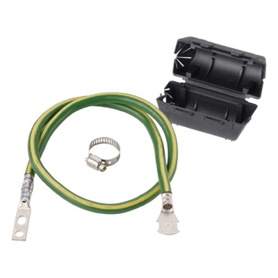 Kit de Tierra Física / Cable Blindado 6 AWG / Puente 24' (7.3 m) / Terminación en Extremos / Cubierta Aislante Negra