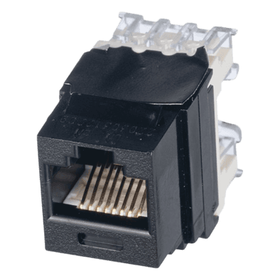 Conector Jack RJ45 Cat6 / 250 MHz / 50μ Oro / PoE++ 802.3bt / 22-26 AWG / 19in Rack