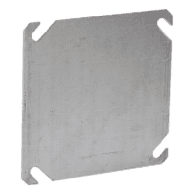 Tapa Ciega Cuadrada / 4 Pulgadas / Acero Galvanizado / 0.286 kg / Cajas 4"x2"