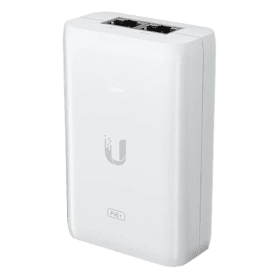 Adaptador PoE Ubiquiti (48 VDC, 0.65A) puerto Gigabit, ideal para equipos UniFi