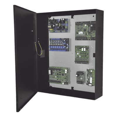 Gabinete de seguridad integrada / Acero 16 AWG / Backplane extraíble / 4 baterías 12VDC/7Ah / Compatible Mercury y socios líderes
