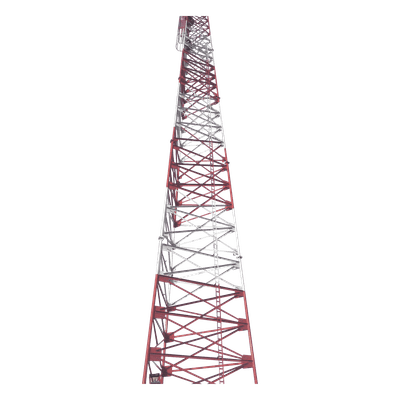 Torre Autosoportada Tubular / Uso Pesado / 45 m (147.6 ft) / Galvanizado en Inmersión / Viento 200 km/h (124.3 mph) / Base 4.5 m (14.8 ft)