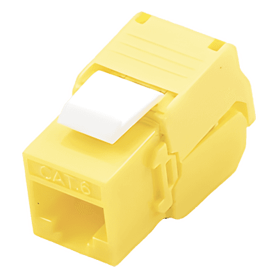 Módulo Jack Keystone / Cat6 / Toolless / Terminación 180° / UTP / Amarillo