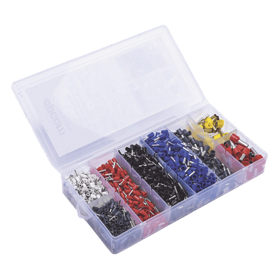Juego de Terminales Ferrul / 1200 Piezas / 0.5 a 10 mm² / Cobre/Latón Estañado / Polipropileno / Bajo Voltaje