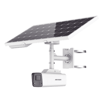 Cámara Bala IP / 4 Megapixel / ColorVu 0.0005 Lux / Luz Blanca 30 m (98.4 ft) / 4G LTE / Panel Solar con Batería 23.2Ah / IP67