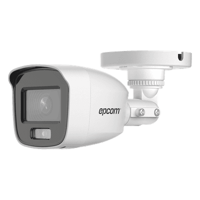 Cámara Bala TURBOHD / 2 Megapixel / ColorVu 24/7 / Luz Blanca 20 m (65.6 ft) / Lente 2.8 mm 105° / Audio Integrado / IP66 / 4 Tecnologías Seleccionables