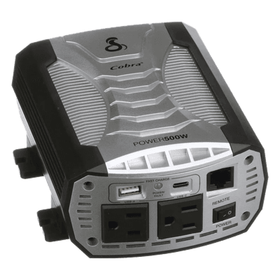 Inversor de Potencia / 500W Continuos / 1000W Pico / 2 Salidas AC GFCI / USB-A y USB-C Carga Rápida / Protección Pentagon / 12V DC a 115V AC