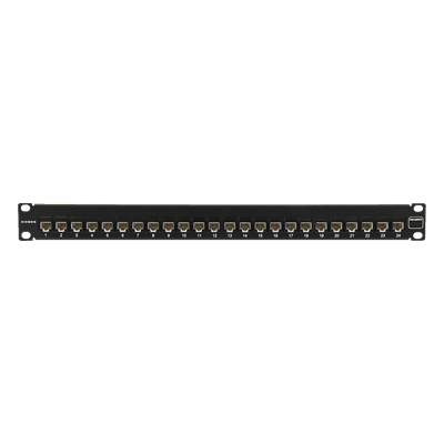 Patch Panel / UTP / Cat6 / 24 Puertos / Plano / 1U / 19 Pulgadas