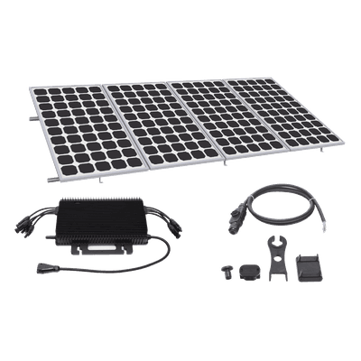 Kit Solar de Interconexión / 2.2 kW Pico / 220 VCA / 4 Módulos 550 W / Microinversor 2 kW / Riel 4.4 m (14.4 ft)