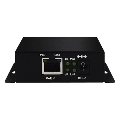 Inyector PoE Industrial / Extensión 250 m (820.2 ft) / 3 Puertos 10/100 Mbps / 802.3 af/at 30W / Sin Ventiladores / -40 a 75°C
