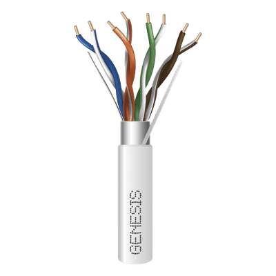 Cable Cat5e / 24 AWG / Blindado con Lámina y Drenaje / Plenum CMP / 305 m (1000 pies) / Blanco