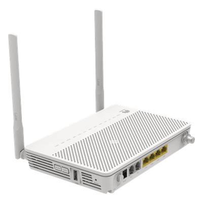 ONT GPON OptiXstar WiFi 2.4GHz 4 puertos GE + 1 puerto CATV + 2 POTS, hasta 300 Mbps
