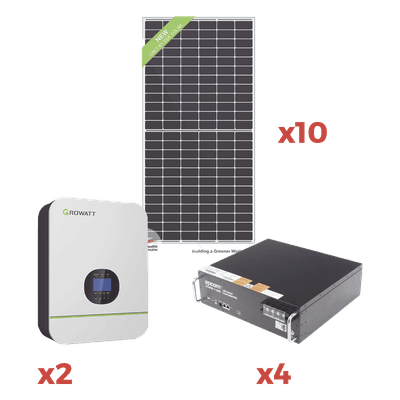Kit de Energía Solar / Minisplit 220VCA / 2000W / 10 Horas Autonomía / 550W Fotovoltaico / 48V 416Ah Litio