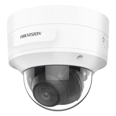Domo IP / 4 Megapixel / Lente Mot. 2.7 a 13.5 mm / IR EXIR 40 m (131.2 ft) / IP66 / IK10 / DarkFighter / Audio y Alarma I/O / PoE+ / Micro SD / 4 Analíticos IA