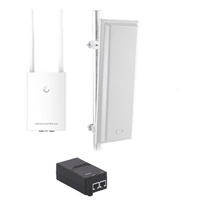 Kit de Punto de Acceso WiFi / Cobertura Sectorial 90° / Dual Band 2.4-2.5 GHz y 5.1-6.5 GHz / 1.27 Gbps / Alcance 120 m (394 ft)