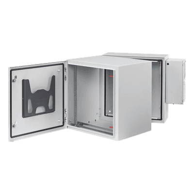 Gabinete Industrial / 12 UR / 24x24x30 in / NEMA 4/12 IP66 IK10 / Aire Acondicionado 2000 BTU / Acero / Montaje Pared