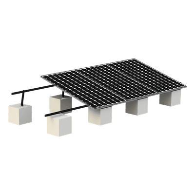 Montaje para Panel Solar / Riel 8 de 5400mm (17.7 pies) / Módulos 30-35mm / Inclinación 20°-45° / Velocidad Viento 136km/h / Anodizado Negro