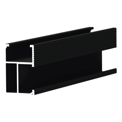 Riel de Montaje Fotovoltaico / Aluminio Anodizado Negro / Longitud 2700 mm (8.9 ft) / Estructura Modular / Resistente a Clima Extremo