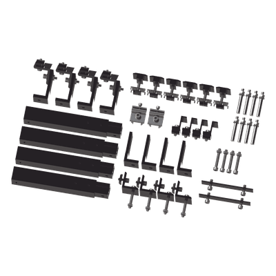 Sistema de Montaje para Paneles Solares / Arreglo 1x4 / Aluminio Anodizado / Inclinación Ajustable 20-45° / Resistencia Viento 136 km/h