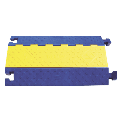 Cubrecable de Piso / 2 Canales / 3 ft x 22 in x 4.31 in / Azul y Amarillo