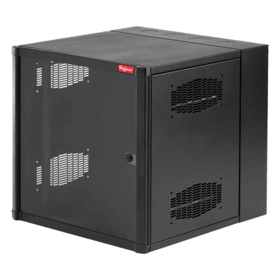 Gabinete de Pared 19in / 12 UR / 600x762 mm / Puerta con Ventana / Carga 113.4 kg / Negro