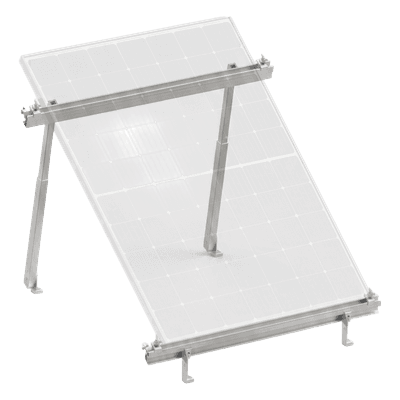 Montaje para Panel Solar / Riel de 1.4 m (4.6 ft) / Aluminio Anodizado / Resistencia al Viento 136 km/h / Aterrizaje Integrado / Módulos 35 mm