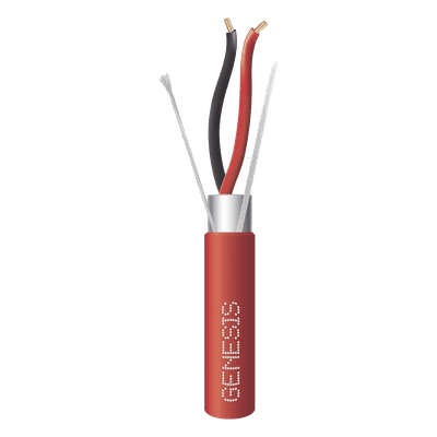 Cable FPLP / 2 x 14 AWG / Blindado / 305 m (1000 ft) / Plenum / Rojo / Detección de incendio y evacuación