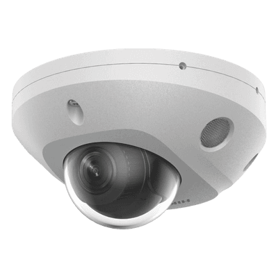 Mini Domo IP / 4 Megapixel / Dual Light 30 m (98.4 ft) / WDR 120 dB / IP67 / PoE / MicroSD 512 GB