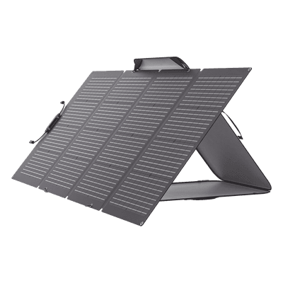 Módulo Solar Bifacial, Portátil y Flexible de 220W Recomendado para Estaciones Portátiles EFD330, EFD350 ó EFD500 / Ajuste de Ángulo / Carga Eficiente / Incluye Cable XT60 a MC4